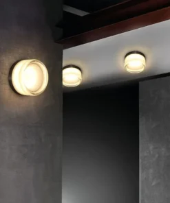 Luminária de Parede LED Redonda em Acrílico, Lâmpada Criativa Montada na Parede para Decoração de Sala de Estar e Varanda 5