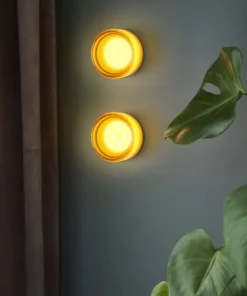Luminária de Parede LED Redonda em Acrílico, Lâmpada Criativa Montada na Parede para Decoração de Sala de Estar e Varanda 4