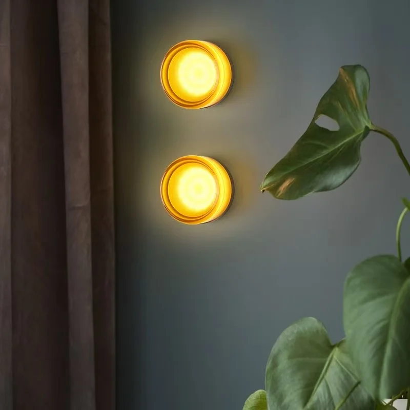 Luminária de Parede LED Redonda em Acrílico, Lâmpada Criativa Montada na Parede para Decoração de Sala de Estar e Varanda 4
