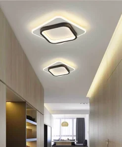 Simples e moderno decoração led luz de teto nordic luxo interior lâmpada do teto sala estar corredor quarto criativo metal luz teto 2