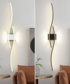 Luminárias de Parede LED para Decoração de Interiores, para Banheiro e Quarto, Estilo Nórdico, AC85-265V, Iluminação de Parede para Hall de Entrada e Corredor 2