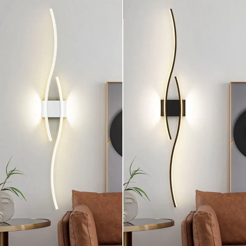 Luminárias de Parede LED para Decoração de Interiores, para Banheiro e Quarto, Estilo Nórdico, AC85-265V, Iluminação de Parede para Hall de Entrada e Corredor 2