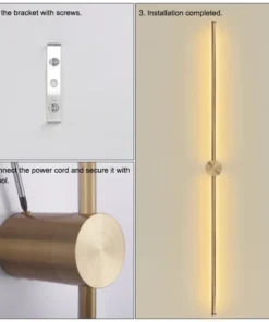 Moderna lâmpada de parede led 100cm120cm cor ouro branco corredor cabeceira arandela iluminação interior para o quarto sala estar decoração casa 6