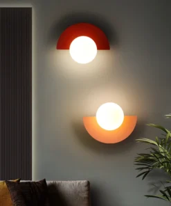 Fundo decoração de casa lâmpadas parede bola plástico abajur g9 lâmpada redonda arandela luz led quarto corredor noite arandela brilho 3