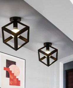 Alternative view of Plafon Vintage em Metal Gaiola E27 – Design Industrial para Ambientes Modernos