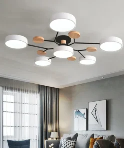 Lustre LED com 3 Cores Diferentes, Iluminação Interior, Adequado para Sala de Estar, Quarto, Hotel, Apartamento, Estudo, Decoração do Lar 2