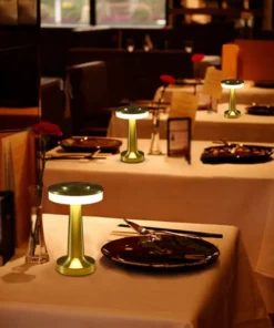Ufo lâmpada de mesa metal toque decoração para bar mesa café restaurante decoração luz led recarregável luzes da noite quarto 5