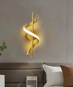 Lâmpada de parede led nordic quarto cabeceira minimalista arandela preto branco ouro iluminação decorativa sala estar corredor luminárias interiores 2