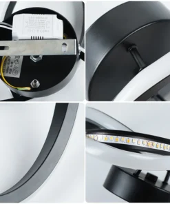 Casa led lustre de três cores lâmpada estilo moderno lâmpada do teto quarto instalação superfície luz 220v sala jantar lâmpada 3
