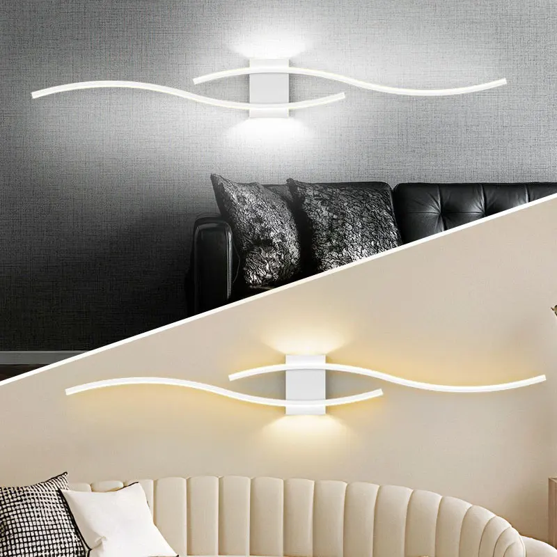 Luminárias de Parede LED para Decoração de Interiores, para Banheiro e Quarto, Estilo Nórdico, AC85-265V, Iluminação de Parede para Hall de Entrada e Corredor 3