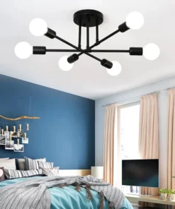 Nordic minimalista pingente de luz lâmpada do teto led lustre adequado para quartos salas estar preto ouro iluminação decoração 2