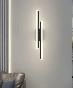 Lâmpada de parede LED Copper Line, arandelas do quarto, abajur acrílico, iluminação interior, sala de estar, corredor, luminária 5