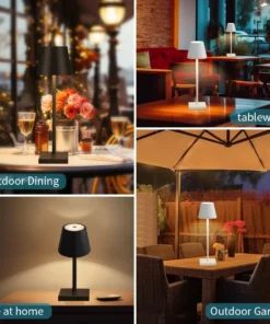 Lâmpada de mesa led usb recarregável lâmpada de mesa toque sem fio 3 cores desktop luz da noite barra restaurante criativo luz ambiente decoração 6