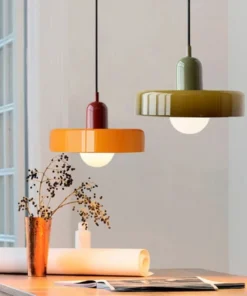 Nordic vidro bauhaus sala de jantar lustre sala estar quarto bar retro café decoração lustre luminárias 3