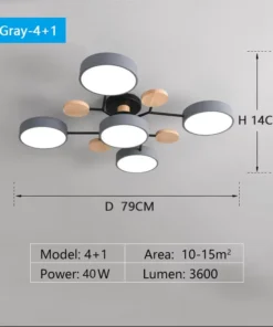Lustre LED com 3 Cores Diferentes, Iluminação Interior, Adequado para Sala de Estar, Quarto, Hotel, Apartamento, Estudo, Decoração do Lar 6
