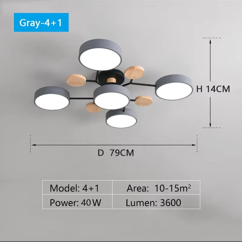 Lustre LED com 3 Cores Diferentes, Iluminação Interior, Adequado para Sala de Estar, Quarto, Hotel, Apartamento, Estudo, Decoração do Lar 6