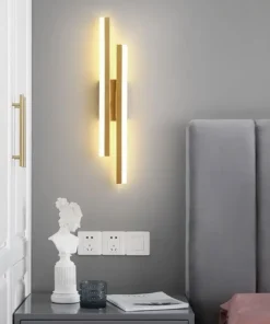 Lâmpada de parede LED Copper Line, arandelas do quarto, abajur acrílico, iluminação interior, sala de estar, corredor, luminária 3