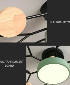 Lustre LED com 3 Cores Diferentes, Iluminação Interior, Adequado para Sala de Estar, Quarto, Hotel, Apartamento, Estudo, Decoração do Lar 5