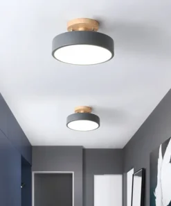 Nordic entrada corredor lâmpadas de teto varanda madeira redonda vestiário sala jantar estudo quarto luz banheiro iluminação industrial 3