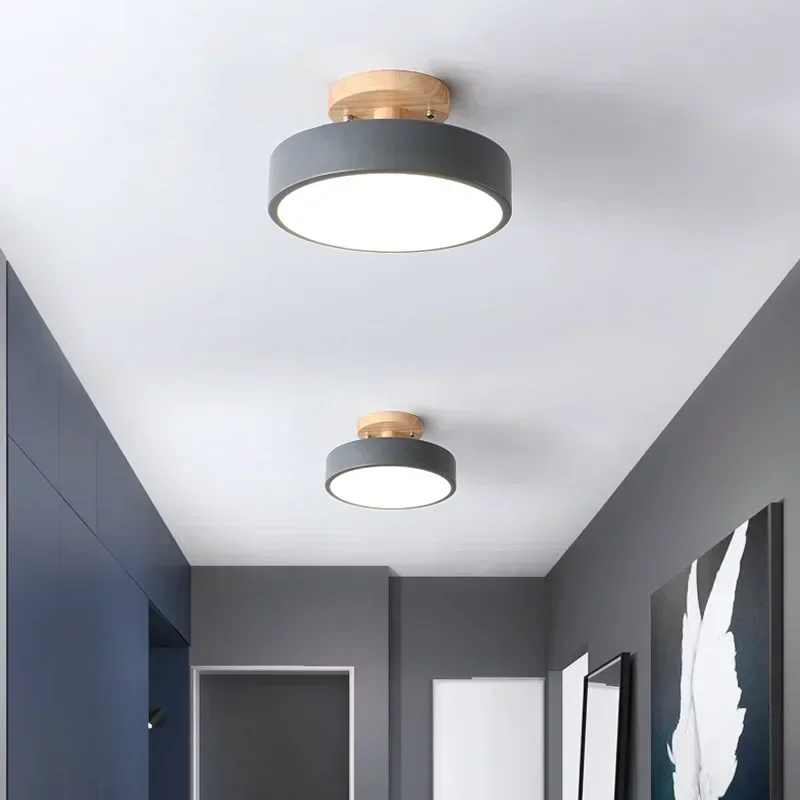 Nordic entrada corredor lâmpadas de teto varanda madeira redonda vestiário sala jantar estudo quarto luz banheiro iluminação industrial 3
