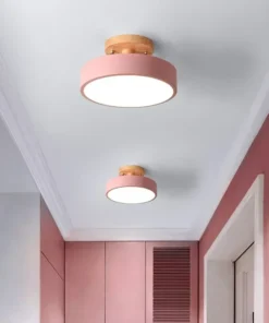 Nordic entrada corredor lâmpadas de teto varanda madeira redonda vestiário sala jantar estudo quarto luz banheiro iluminação industrial 4
