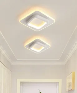 Simples e moderno decoração led luz de teto nordic luxo interior lâmpada do teto sala estar corredor quarto criativo metal luz teto 3