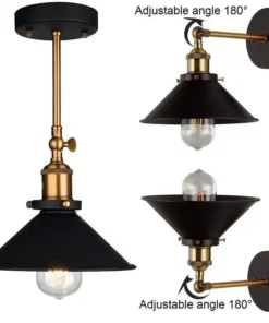 Estilo industrial americano lâmpada de parede escada corredor lâmpada de parede cabeceira retro decorativo luz de parede ferro 3
