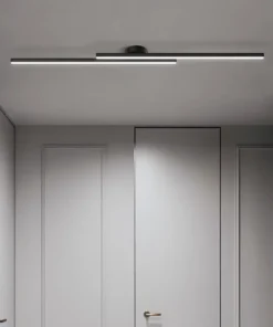 Longo alumínio led luz de teto moderno design criativo lâmpada do teto luminária interior corredor varanda escritório lustre 6