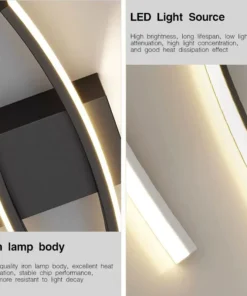 Luminárias de Parede LED para Decoração de Interiores, para Banheiro e Quarto, Estilo Nórdico, AC85-265V, Iluminação de Parede para Hall de Entrada e Corredor 6