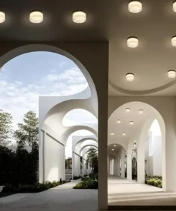 Luminária de Parede LED Redonda em Acrílico, Lâmpada Criativa Montada na Parede para Decoração de Sala de Estar e Varanda 6