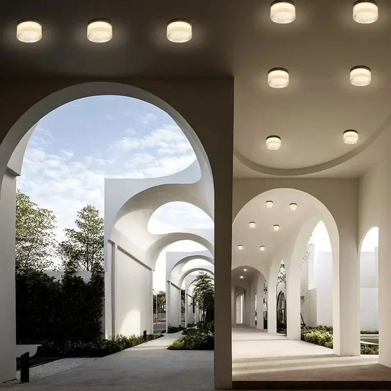 Luminária de Parede LED Redonda em Acrílico, Lâmpada Criativa Montada na Parede para Decoração de Sala de Estar e Varanda 6