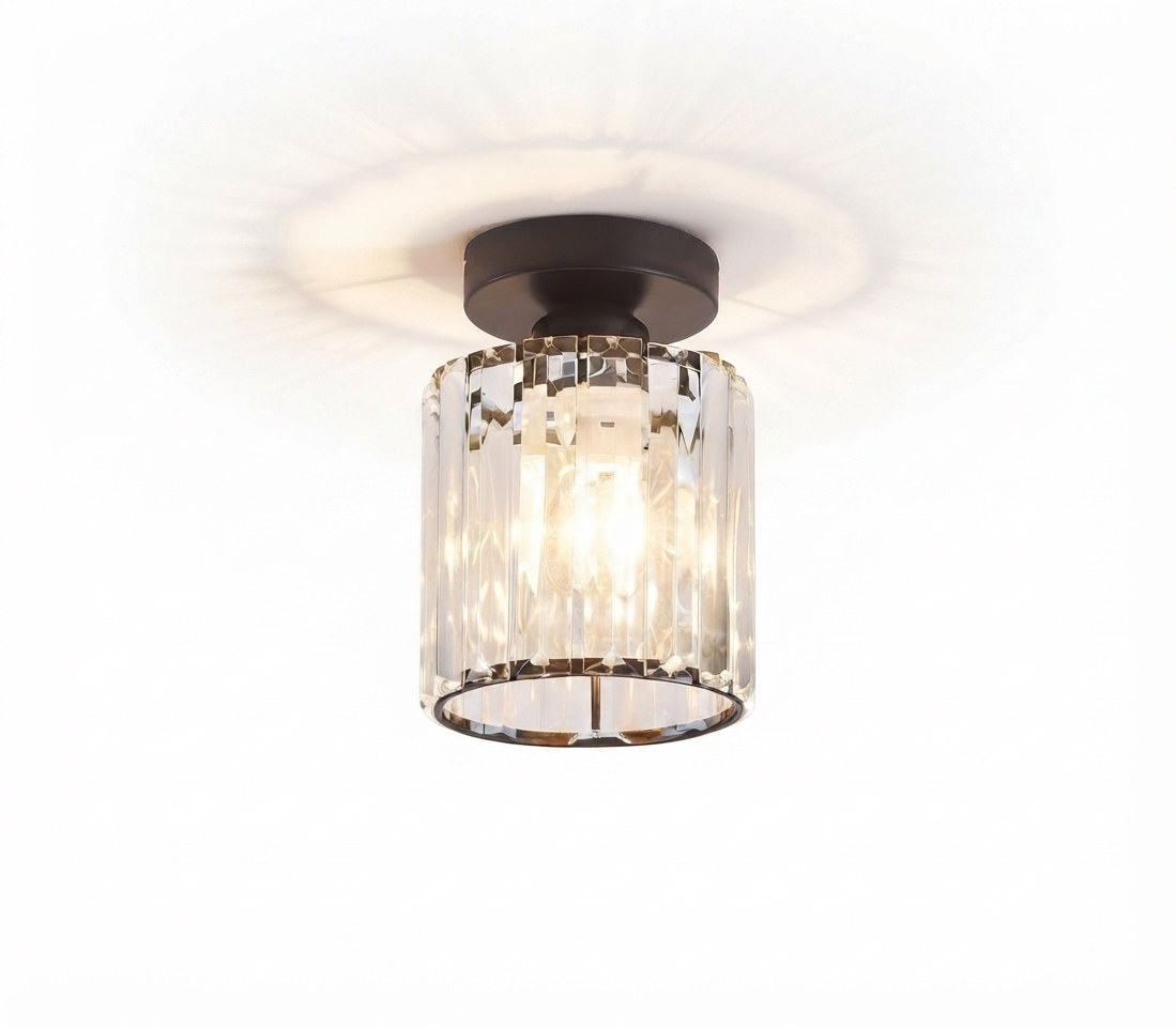 Lustre de Cristal Moderno para Teto – Plafon Elegante para Sala, Quarto e Corredor | Metal Center Brasil
