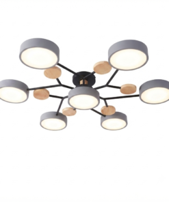 Lustre LED Moderno Nórdico 3 Cores – Luminária Decorativa para Sala e Quarto | Metal Center Brasil