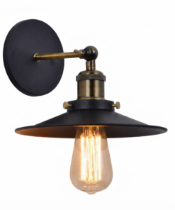 Arandela Industrial Americana em Ferro – Design Retrô para Ambientes Sofisticados