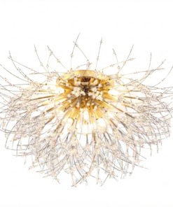 Lustre de Cristal Dandelion Premium – Design Fireworks para Sala de Estar e Jantar | Metal Center Brasil