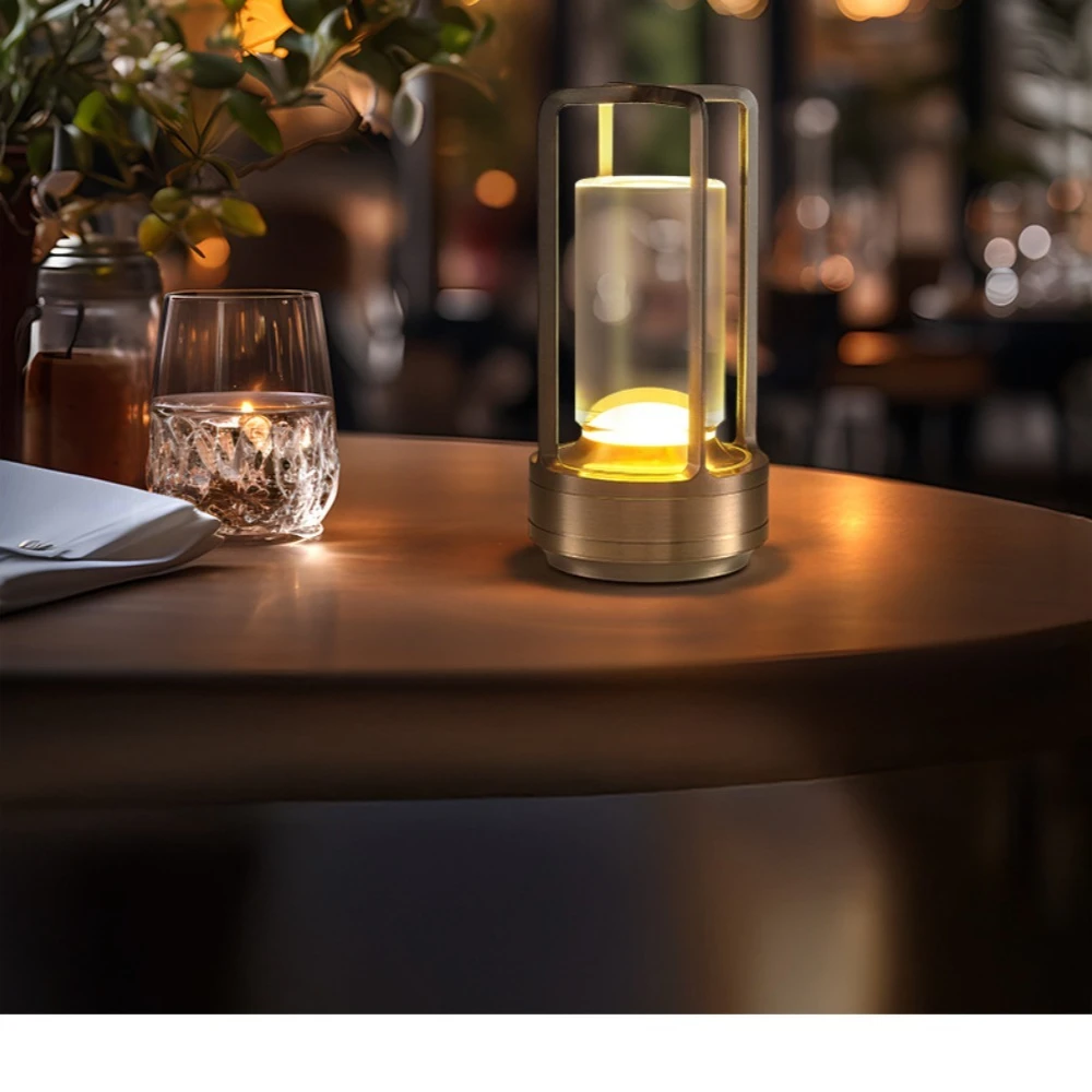 Luminária de Mesa LED com Carregamento USB, Controle por Toque, Luz Ambiente para Quarto, Sala de Estar, Café, Hotel, Decoração de Casa, Presente 5