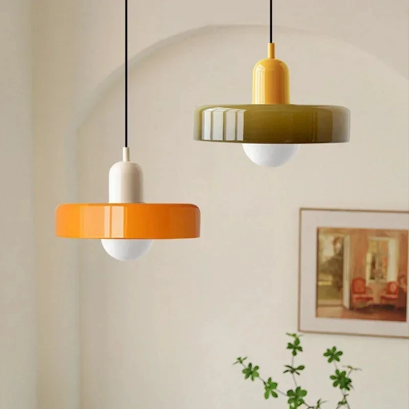 Nordic retro lustre de vidro sala estar jantar quarto cozinha moderna iluminação decoração retro luminária e27led 3