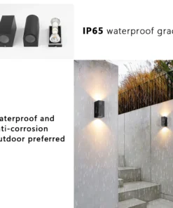 SANDIY Lâmpada de parede exterior LED para jardim Luz de parede para decoração de casa Pátio exterior Pórtico de garagem Degrau do portão à prova d'água IP65 Luzes de parede exterior Iluminação de rua de pátio 5