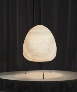 Luminária de Mesa de Papel com Design Japonês, Luminária de Papel de Arroz em Tripé, Luminária de Estilo Japonês, Luminária de Mesa LED para Quarto 4