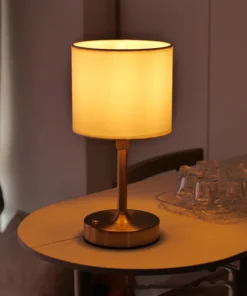 Lâmpada de mesa de tecido recarregável toque lâmpada de mesa substituível e12 2700k para restaurante hotel quarto cabeceira decoração lighing 3