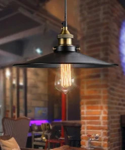 E27 vintage retro edison loft lâmpada pingente interior, retro industrial lâmpada do teto lacado ferro guarda-chuva abajur arte do país 3