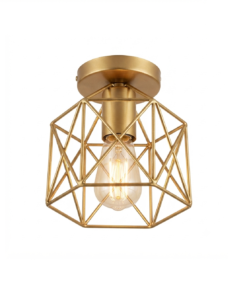 Plafon de Teto Vintage em Metal – Soquete E27 | Design Industrial Moderno