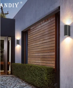 SANDIY Lâmpada de parede exterior LED para jardim Luz de parede para decoração de casa Pátio exterior Pórtico de garagem Degrau do portão à prova d'água IP65 Luzes de parede exterior Iluminação de rua de pátio 4