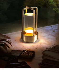 Luminária de Mesa LED com Carregamento USB, Controle por Toque, Luz Ambiente para Quarto, Sala de Estar, Café, Hotel, Decoração de Casa, Presente 3
