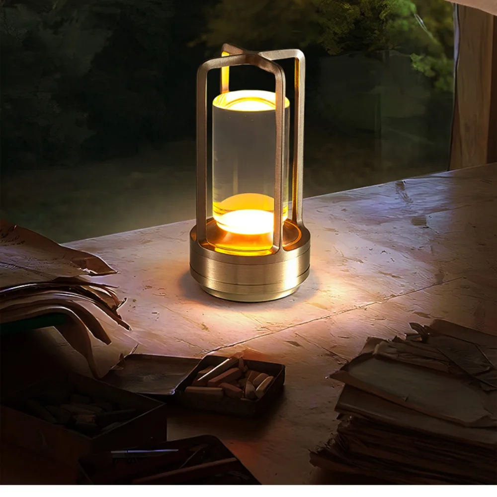 Luminária de Mesa LED com Carregamento USB, Controle por Toque, Luz Ambiente para Quarto, Sala de Estar, Café, Hotel, Decoração de Casa, Presente 3