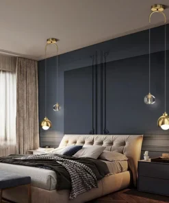 Moderno simples pingente de cristal luz luxo quarto cabeceira pendurado lâmpada nordic minimalista longa linha sala estar decoração casa 3