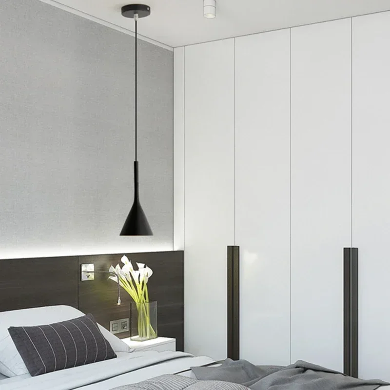 Moderno led luzes pingente luz branca e27 para luminárias de cozinha quarto mesa sala jantar pendurado lâmpada abajur casa lustre 3