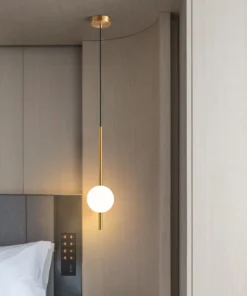 Luminária pendente de cabeceira para quarto, luminária pendente nórdica para fundo de tv, cozinha, ilha, restaurante, sala de jantar, iluminação led 3