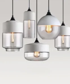 Nordic led luzes pingente de vidro luminárias moderno criativo madeira arte quarto jantar sala estar luz cor madeira pendurado lâmpadas 5
