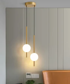 Luminária pendente de cabeceira para quarto, luminária pendente nórdica para fundo de tv, cozinha, ilha, restaurante, sala de jantar, iluminação led 2